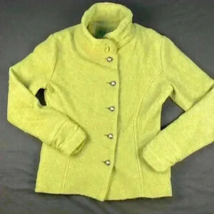Icelandic Designs women’s size small wool short button up lined jacket pockets